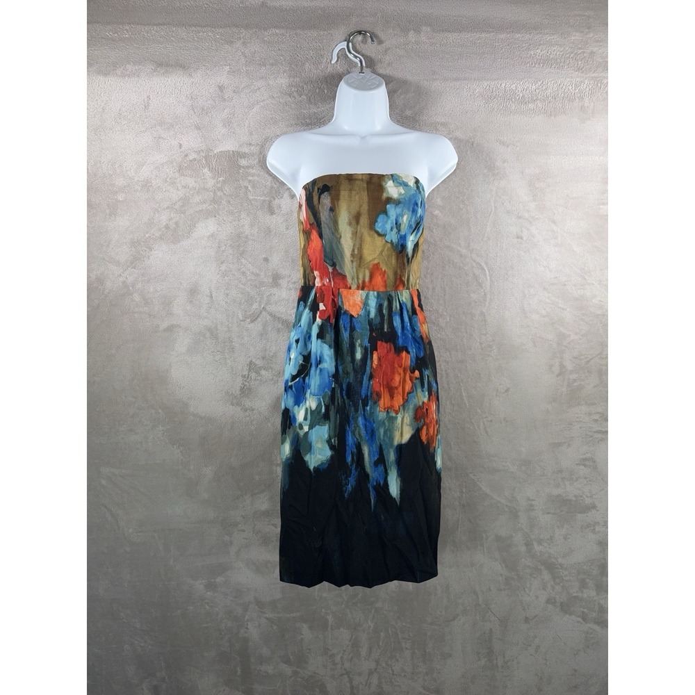 ANTHROPOLOGIE Moulinette Souers Dress Womens Size 2 Splashed Pallet Floral Boho